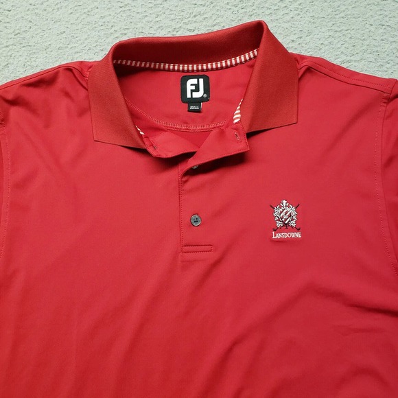 FootJoy FJ‎ Shirt Mens Medium Red Short Sleeve Golf Outdoors Sports Logo - Picture 3 of 15